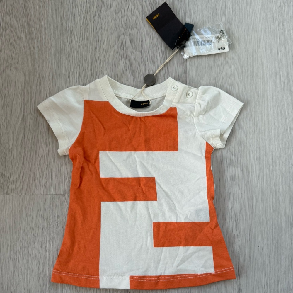 New Fendi Baby Logo T-Shirt